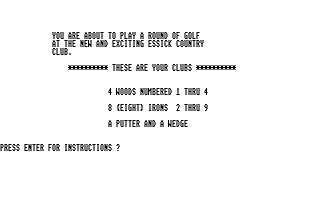 Golf 2006 atari screenshot